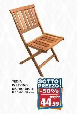 Happy Casa SEDIA IN LEGNO RICHIUDIBILE offerta