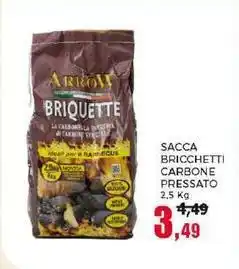 Happy Casa SACCA BRICCHETTI CARBONE PRESSATO 2,5 kg offerta