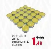 Happy Casa 25 T-LIGHT ALLA CITRONELLA offerta