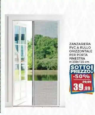 ZANZARIERA PVC A RULLO ORIZZONTALE PER PORTA FINESTRA