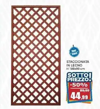 Happy Casa STACCIONATA IN LEGNO H 180x90 cm offerta