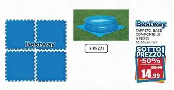 Happy Casa Bestway TAPPETO BASE COMPONIBILE 9 PEZZI offerta