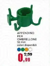 Happy Casa APPENDINO PER OMBRELLONE 32 mm offerta