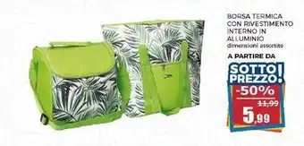 Happy Casa BORSA TERMICA CON RIVESTIMENTO INTERNO IN ALLUMINIO offerta