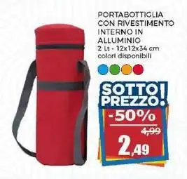 Happy Casa PORTABOTTIGLIA CON RIVESTIMENTO INTERNO IN ALLUMINIO offerta