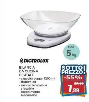 Happy Casa DICTROLUX BILANCIA DA CUCINA DIGITALE offerta