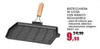 Happy Casa BISTECCHIERA IN GHISA CON MANICO RICHIUDIBILE offerta