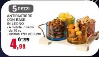 Happy Casa ANTIPASTIERE CON BASE IN LEGNO offerta