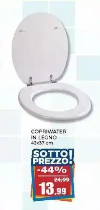 Happy Casa COPRIWATER IN LEGNO 43x37 cm offerta
