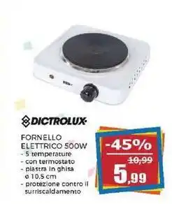Happy Casa DICTROLUX FORNELLO ELETTRICO 500W offerta