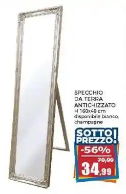 Happy Casa SPECCHIO DA TERRA ANTICHIZZATO offerta