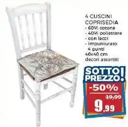 4 CUSCINI COPRISEDIA