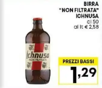 Pam BIRRA "NON FILTRATA" ICHNUSA cl 50 offerta