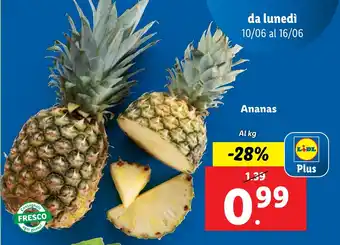 Lidl Ananas offerta