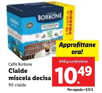 Lidl Caffè Borbone Cialde miscela decisa 648 g confezione offerta