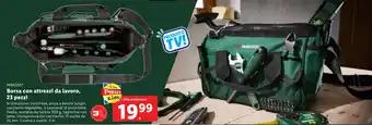 Lidl PARKSIDE Borsa con attrezzi da lavoro, 23 pezzi offerta