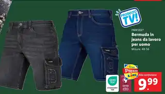 Lidl PARKSIDE Bermuda in jeans da lavoro per uomo offerta