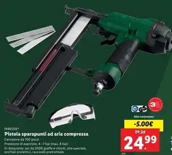 Lidl PARKSIDE Pistola sparapunti ad aria compressa offerta