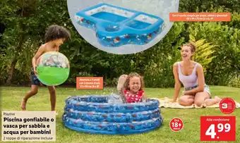 Lidl Playtive Piscina gonfiabile o vasca per sabbia e acqua per bambini offerta