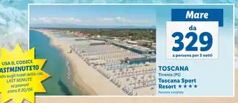 Lidl TOSCANA Tirrenia (PI) Toscana Sport Resort offerta