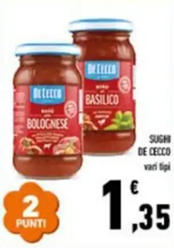 Conad SUGHI DE CECCO vari tipi offerta