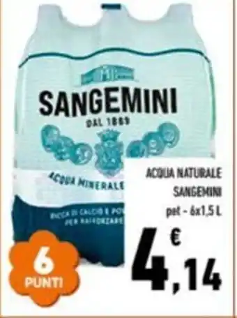 Conad ACQUA NATURALE SANGEMINI pet-6x1,5L offerta