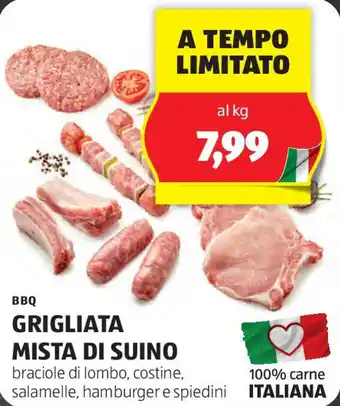 ALDI BBQ GRIGLIATA MISTA DI SUINO offerta