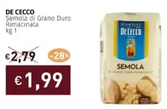 Prezzemolo e Vitale DE CECCO Semola di Grano Duro Rimacinata kg 1 offerta