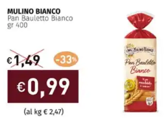 Prezzemolo e Vitale MULINO BIANCO Pan Bauletto Bianco gr 400 offerta