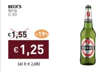 BECK'S Birra cl 60