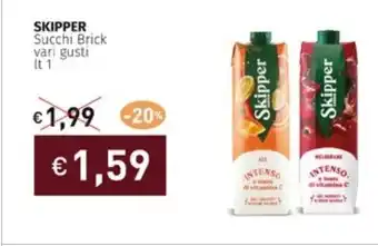 Prezzemolo e Vitale SKIPPER Succhi Brick vari gusti lt .1 offerta