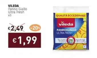 Prezzemolo e Vitale VILEDA Panno Giallo Ultra Fresh x3 offerta