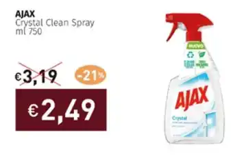 Prezzemolo e Vitale AJAX Crystal Clean Spray ml 750 offerta
