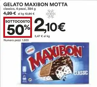 Coop GELATO MAXIBON MOTTA classico, 4 pezzi, 384 g offerta
