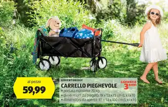 ALDI ADVENTURIDGE CARRELLO PIEGHEVOLE offerta