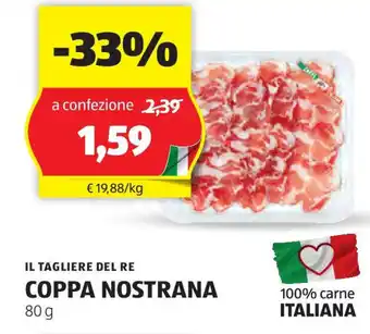 ALDI IL TAGLIERE DEL RE COPPA NOSTRANA 80 g offerta