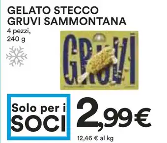 Coop GELATO STECCO GRUVI SAMMONTANA 4 pezzi, 240 g offerta