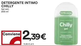 Coop DETERGENTE INTIMO CHILLY tipi vari, 200 ml offerta