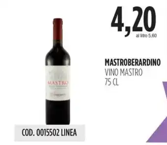 Carico Cash & Carry MASTROBERARDINO VINO MASTRO 75 cl offerta