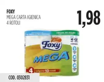 Carico Cash & Carry FOXY MEGA CARTA IGIENICA 4 ROTOLI offerta