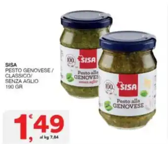 SISA PESTO GENOVESE/ CLASSICO/ SENZA AGLIO 190 GR
