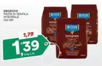 DECECCO PASTA DI SEMOLA INTEGRALE 500 GR