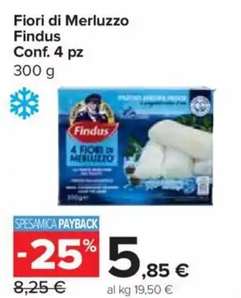 Carrefour Express Fiori di Merluzzo Findus Conf. 4 pz 300 g offerta