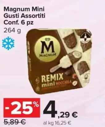 Carrefour Express Magnum Mini Gusti Assortiti Conf. 6 pz 264 g offerta