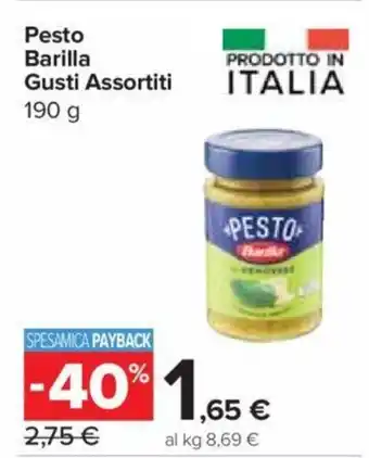 Carrefour Express Pesto Barilla Gusti Assortiti 190 g offerta