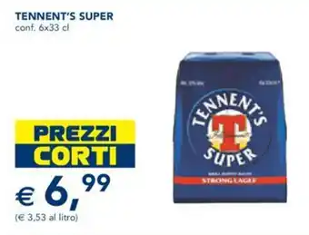 Esselunga TENNENT'S SUPER conf. 6x33 cl offerta