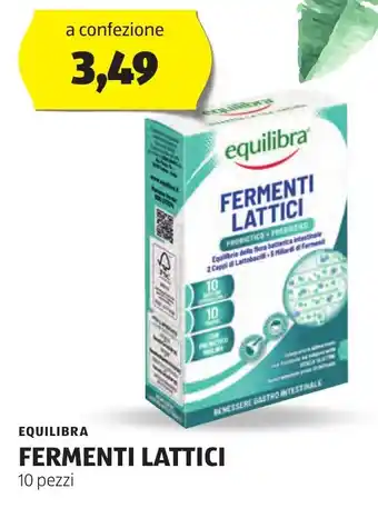 ALDI EQUILIBRA FERMENTI LATTICI 10 pezzi offerta