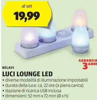 ALDI BELAVI LUCI LOUNGE LED offerta