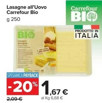 Carrefour lasagne all'uovo