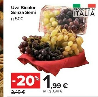 Carrefour Market Uva bicolor senza semi offerta